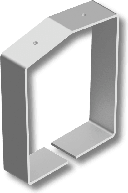 Soporte central doble (lastrado doble), render 3D.