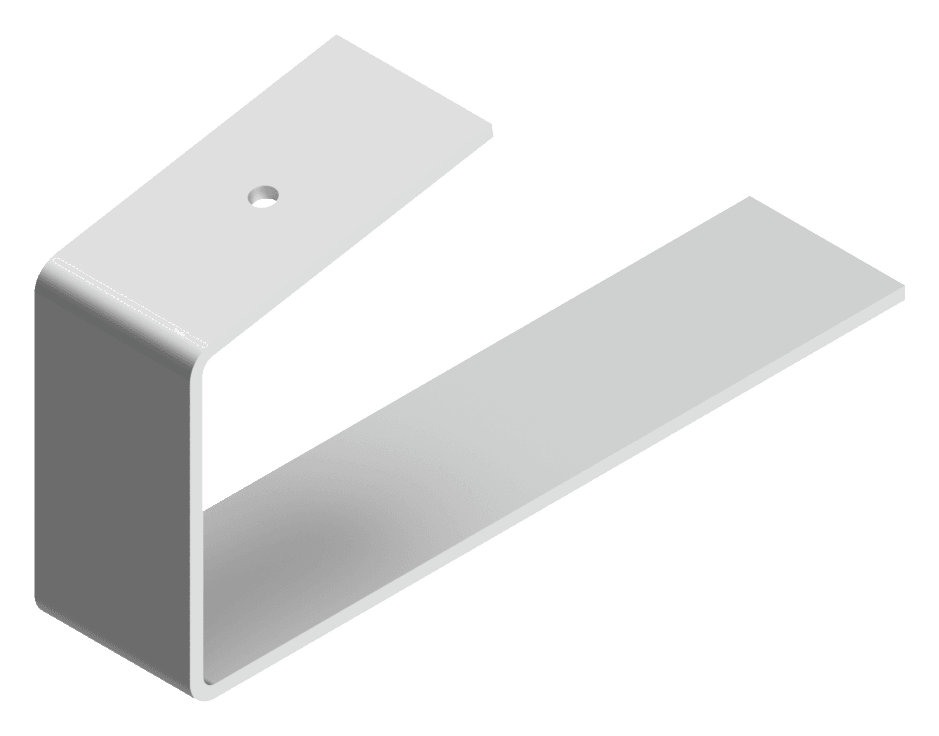 Soporte inferior (base lastrada), render 3D.