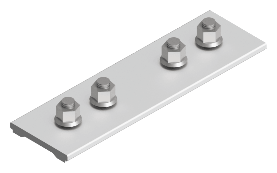 Union Beam (platina de unión), render 3D.